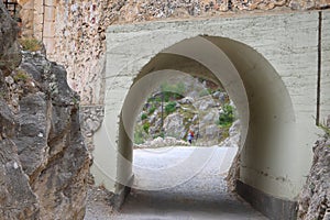 Passage in the old fortress wall, Alanya, Turkey, historical background