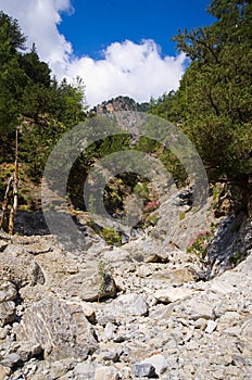 Passage of Samaria Gorge, Crete, Greece