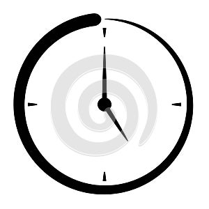 Passage of time icon punctuality concept