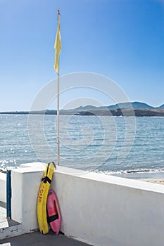 Passage to the beach in Arrieta on the island of Lanzarote photo