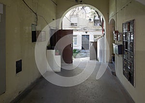 Passage to courtyard in Belgrade