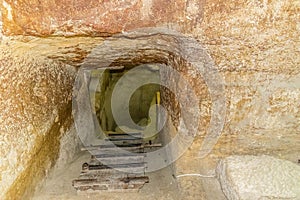Passage to the pyramid`s burial chamber