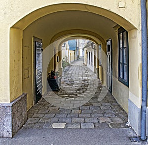 Passage to a small footway