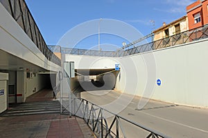 Passage for vehicles and pedestrians under railroad tracks,	Puertollano, Ciudad Real province, Castilla la Mancha, Spain