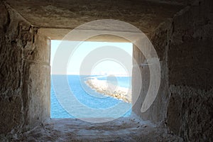 Passage way near Citadel of Qaitbay, Egypt.