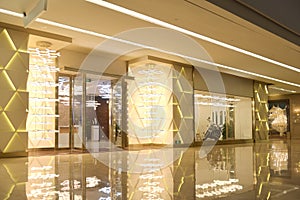 Passageway and lighting shop in commercial building photo