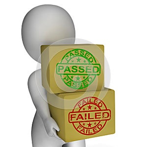 Passed And Failed Boxes Mean Product Testing