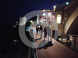 View of Passeggiata di Nervi in Genova, Liguria region, Italy