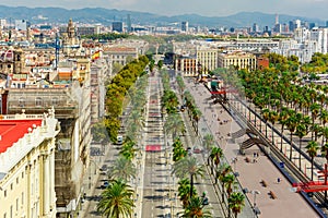 Passeig de Colom in Barcelona, Catalonia, Spain photo