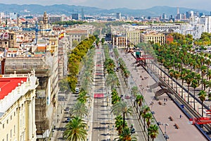 Passeig de Colom in Barcelona, Catalonia, Spain photo