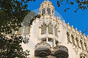 Passeig de gracias street in Barcelona photo