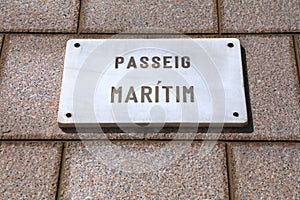 Passeig Maritim street in Barcelona