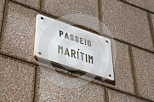 Passeig Maritim street in Barcelona photo