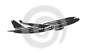 Passenger aircraft. Airliner vector illustration