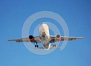 Passenger aircraft landing