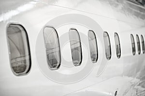 Passenger aircraft windows.