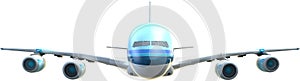 Passenger Airline Jet, Airplane, Isolated