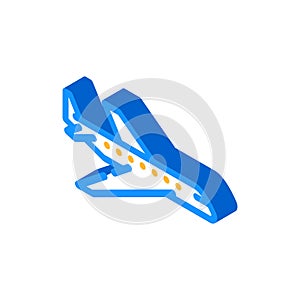 passenger airliner airplane isometric icon vector illustration