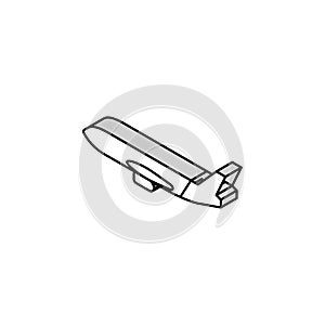 passenger airliner airplane isometric icon vector illustration