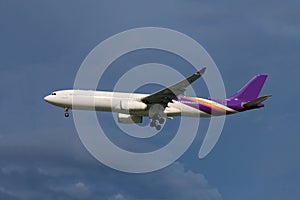 Passenger airliner flight in the sky