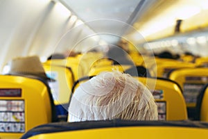 Passenger in the airplane