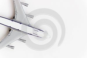 passenger airplane, close-up, on white background