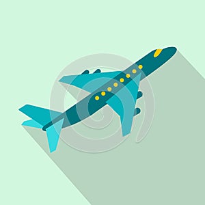 Passenger airplane flat icon