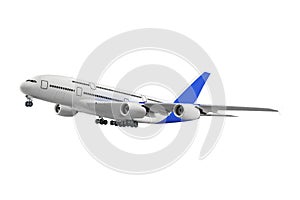 Passenger airplane isolated on white background