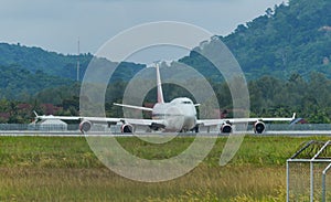 Passenger airplane at Phuket Airport