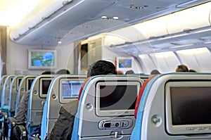 passenger airplane with the seats