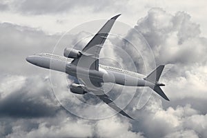 Passenger airplane on sky