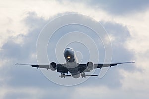 Passenger airplane taking off photography