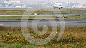 passenger airport blur background video