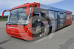 Passenger Bus at Airport Zurich, Switzerland