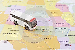 Passenger bus map photo
