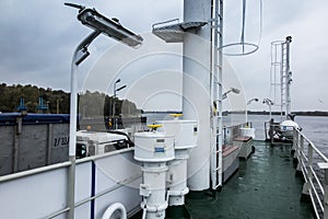 Passenger and car ferry crossing in Swinoujscie