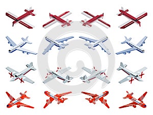 Passenger and cargo aircraft isometric selection