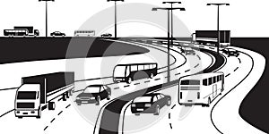 Passenger and cargo transportation on highway