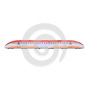 Passenger express train icon, cartoon style