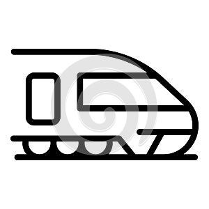 Passenger fast train icon, outline style