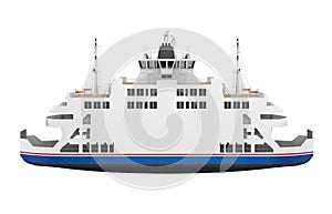 Passenger Ferry Boat Isolated