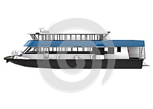 Passenger Ferry Boat Isolated