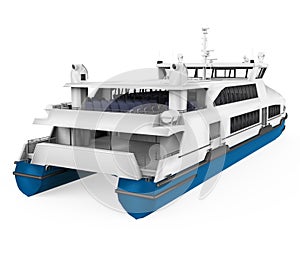 Passenger Ferry Boat Isolated