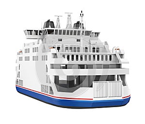 Passenger Ferry Boat Isolated