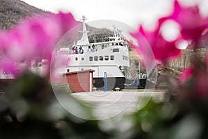 Passenger ferry leaving Flam