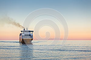 Passenger ferry on the Mediterranean Sea