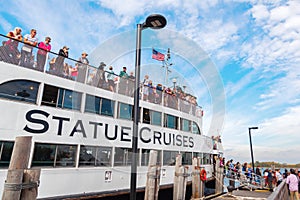 Passenger ferry to the Liberty Statue in NYC