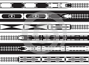 Passenger and freight railway transportation from above