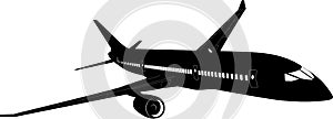 Passenger jet silhouette