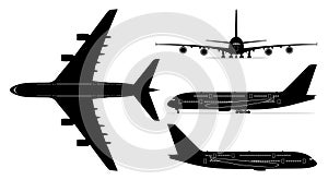 Passenger jetliner vector photo